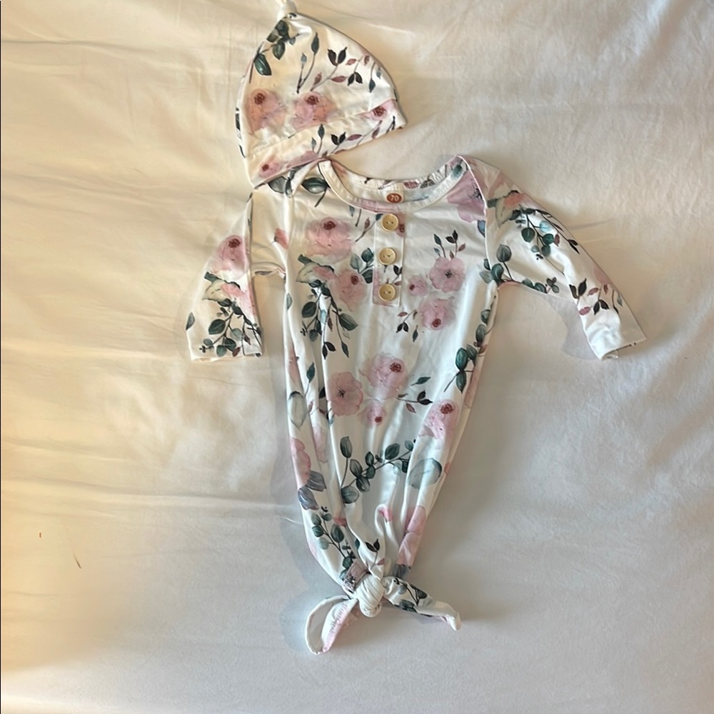Floral Kids One Piece with Hat